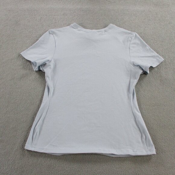 SKIMS Cotton Jersey T Shirt Womens Small Zen Blue Short Sleeve Crewneck Casual - Picture 3 of 9
